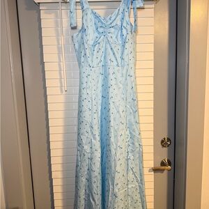 SHEIN Sky Blue Floral Dress